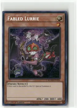 Yugioh Fabled Lurrie BLMM-EN104 Secret Rare NM 1st Ed - Image 1