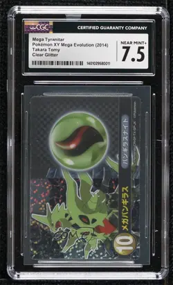 Mega Tyranitar Takara Tomy Pokemon XY Evolution Board Game Shinka Card 0cp0 - Image 1