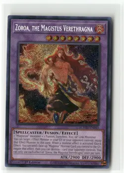 Yugioh Zoroa, the Magistus Verethragna BLMM-EN045 Secret Rare NM 1st Ed - Image 1