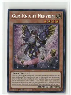 Yugioh Gem-Knight Nepyrim BLMM-EN021 Secret Rare NM 1st Ed - Image 1