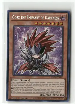 Yugioh Gorz the Emissary of Darkness BLMM-EN005 Secret Rare NM 1st Ed - Image 1