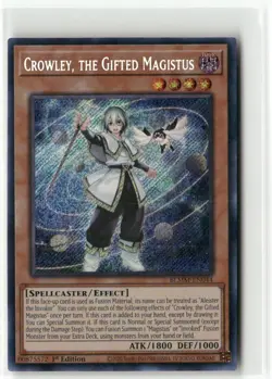 Yugioh Crowley, the Gifted Magistus BLMM-EN044 Secret Rare NM 1st Ed - Image 1
