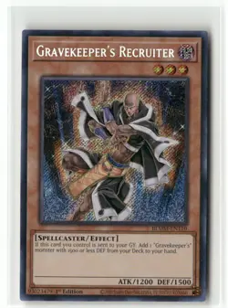 Yugioh Gravekeeper's Recruiter BLMM-EN110 Secret Rare NM 1st Ed - Image 1