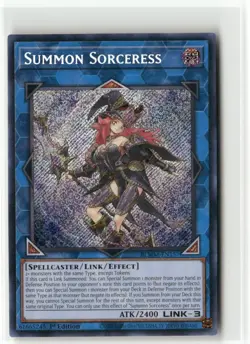 Yugioh Summon Sorceress BLMM-EN157 Secret Rare NM 1st Ed - Image 1