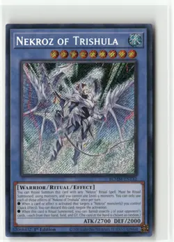 Yugioh Nekroz of Trishula BLMM-EN132 Secret Rare NM 1st Ed - Image 1