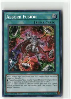 Yugioh Absorb Fusion BLMM-EN164 Secret Rare NM 1st Ed - Image 1
