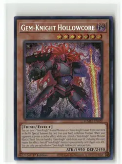 Yugioh Gem-Knight Hollowcore BLMM-EN022 Secret Rare NM 1st Ed - Image 1