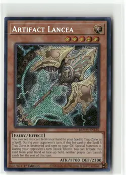 Yugioh Artifact Lancea BLMM-EN125 Secret Rare NM 1st Ed - Image 1