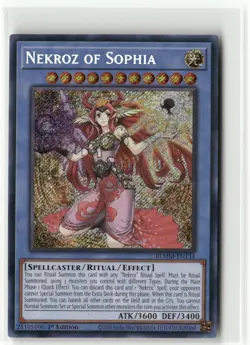 Yugioh Nekroz of Sophia BLMM-EN134 Secret Rare NM 1st Ed - Image 1