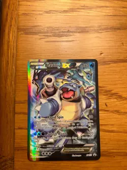 Pokemon TCG Card - Blastoise EX XY122 Black Star Promo Full Art XY Holo Rare LP - Image 1