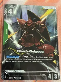Gundam TCG Card Game Newtype Rising Char's Gelgoog GD01-023 LR+ Alt Art AA Rare - Image 1