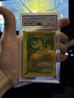 2003 POKEMON AQUAPOLIS SPINARAK REVERSE FOIL 111/147 PSA 8 Rev Holo Card - Image 1