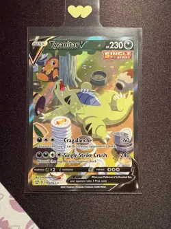 Pokemon Tyranitar v Alternate Full Art Battle Styles Card 155/163 NM Condition - Image 1