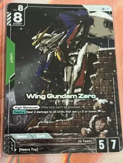 Wing Gundam Zero Alternate Art Foil - GD01-024 LR+ NM - Gundam TCG Card Game - Image 1