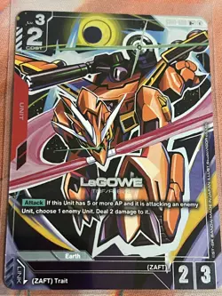Gundam Trading Card Game LaGOWE Alternate Alt Art GD01-050 R+ AA Foil Rare - Image 1