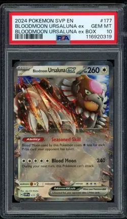 2024 PSA 10 Pokemon SVP EN 177 Bloodmoon Ursaluna ex Black Star Promo Card Gem - Image 1
