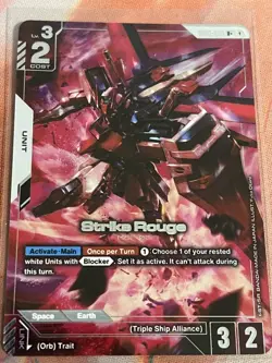 Gundam Card Game Newtype Rising Strike Rouge GD01-069 R+ Holo Foil English NM - Image 1