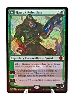 Garruk Relentless/Garrick Veil-Cursed 197- Innistrad Remastered Foil Mythic MTG - Image 1