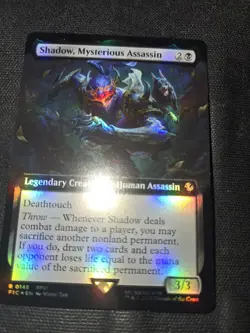 2025 Magic MTG Final Fantasy Shadow Mysterious Assassin R0148 Extended Art Foil - Image 1