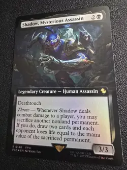2025 Magic MTG Final Fantasy Shadow Mysterious Assassin R0148 Extended Art Foil - Image 2