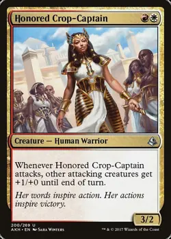 MTG Magic AKH Amonkhet - 1x EN NM 200 U Honored Crop-Captain - Image 1
