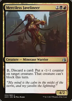 MTG Magic AKH Amonkhet - 1x EN NM 202 U Merciless Javelineer - Image 1