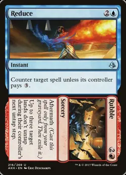 MTG Magic AKH Amonkhet - 1x EN NM 216 U Reduce // Rubble - Image 1