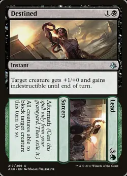 MTG Magic AKH Amonkhet - 1x EN NM 217 U Destined // Lead - Image 1