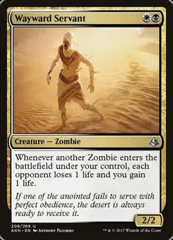 MTG Magic AKH Amonkhet - 1x EN NM 208 U Wayward Servant - Image 1