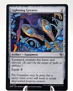 Lightning Greaves 0055 DRC- MTG Commander: Aetherdrift- Regular -Magic 2025 NM - Image 1