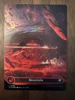 Mountain : MTG - *Borderless Foil* Edge of Eternities #0265 / NM - Image 1