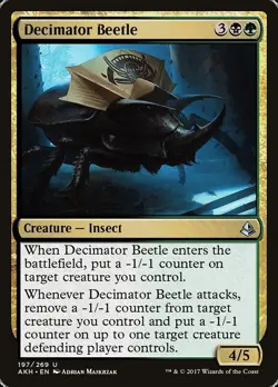MTG Magic AKH Amonkhet - 1x EN NM 197 U Decimator Beetle - Image 1