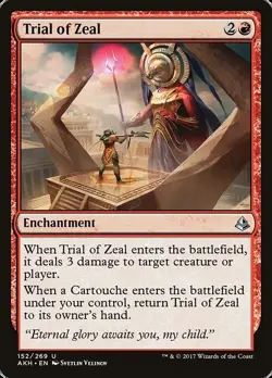 MTG Magic AKH Amonkhet - 1x EN NM 152 U Trial of Zeal - Image 1