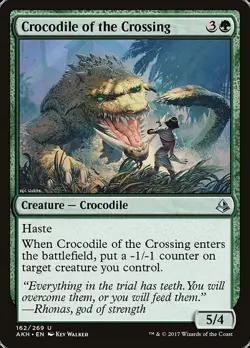 MTG Magic AKH Amonkhet - 1x EN NM 162 U Crocodile of the Crossing - Image 1