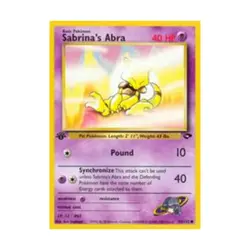 Pokemon Pokemon Gym Challenge Sabrina's Abra (93) (C) #93 (1st Ed) NM - Image 1