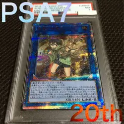 Yu-Gi-Oh! Yugioh PSA7 Ausa the Earth Charmer, Immovable 20th Secret Rare - Image 1