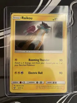 Pokemon TCG Raikou Holo Rare Card 32/73 Shining Legends - Image 2