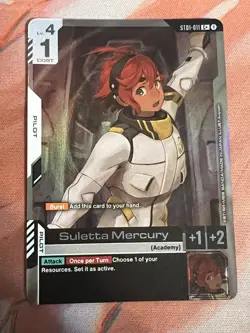 Suletta Mercury Alternate Art Foil - ST01-011 C+ NM - Gundam TCG Card Game AA - Image 1