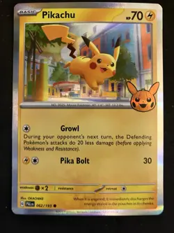 2023 Pokemon Card TCG Trick Or Treat Pikachu Holo 062/193 Halloween - Image 1