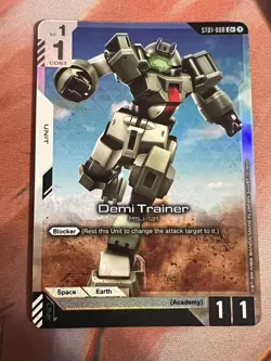 Gundam Trading Card Game ST01-008 C+ Demi Trainer NM Alt Art Holo Foil Blocker - Image 1