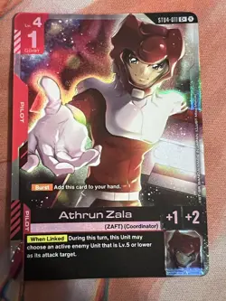 Athrun Zala Alternate Art Foil - ST04-011 C+ NM - Gundam TCG Card Game AA Pilot - Image 1