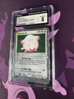 CGC 8 Chansey ex 2003 EX Ruby & Sapphire 96/109 Holo Pokemon Card psa - Image 2
