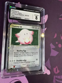 CGC 8 Chansey ex 2003 EX Ruby & Sapphire 96/109 Holo Pokemon Card psa - Image 3