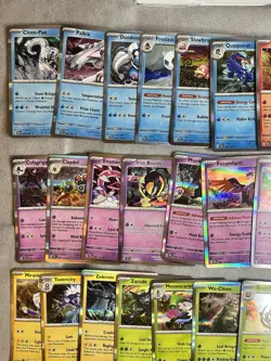 Pokemon Holo 34 Card Lot Scarlet and Violet Era NM Fire Fighting Normal Psychic - Image 2