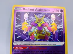 Radiant Alakazam 059/195 Holo Rare Silver Tempest Pokemon Card NM Fresh Pull - Image 2