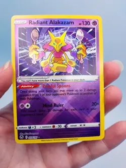 Radiant Alakazam 059/195 Holo Rare Silver Tempest Pokemon Card NM Fresh Pull - Image 5