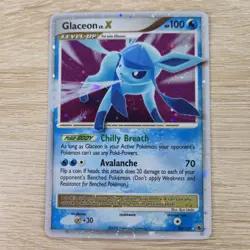 LP Glaceon LV.X 98/100 Majestic Dawn Holo Ultra Rare Nintendo Pokemon Card - Image 1