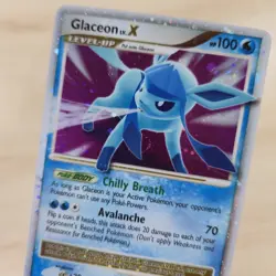 LP Glaceon LV.X 98/100 Majestic Dawn Holo Ultra Rare Nintendo Pokemon Card - Image 2