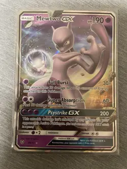 Pokemon Mewtwo GX Shining Legends Holo Ultra Rare Card 39/73 Lightly Played LP - Image 1