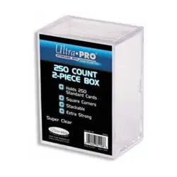 Ultra Pro Card Storage 250 Count Storage Box - Clear SW (New) - Image 1